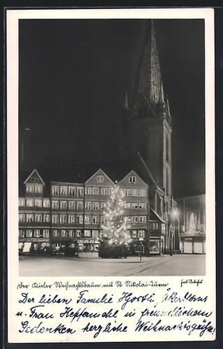 Carte postale quille sapin - postale,