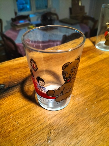 Ancien verre nounours bonne - ancien,